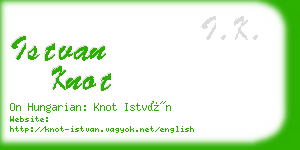 istvan knot business card